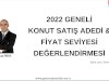 2022 Geneli Türkiye, İstanbul, Beşiktaş Konut Satış Adedi & Fiyat Seviyesi Değerlendirmesi