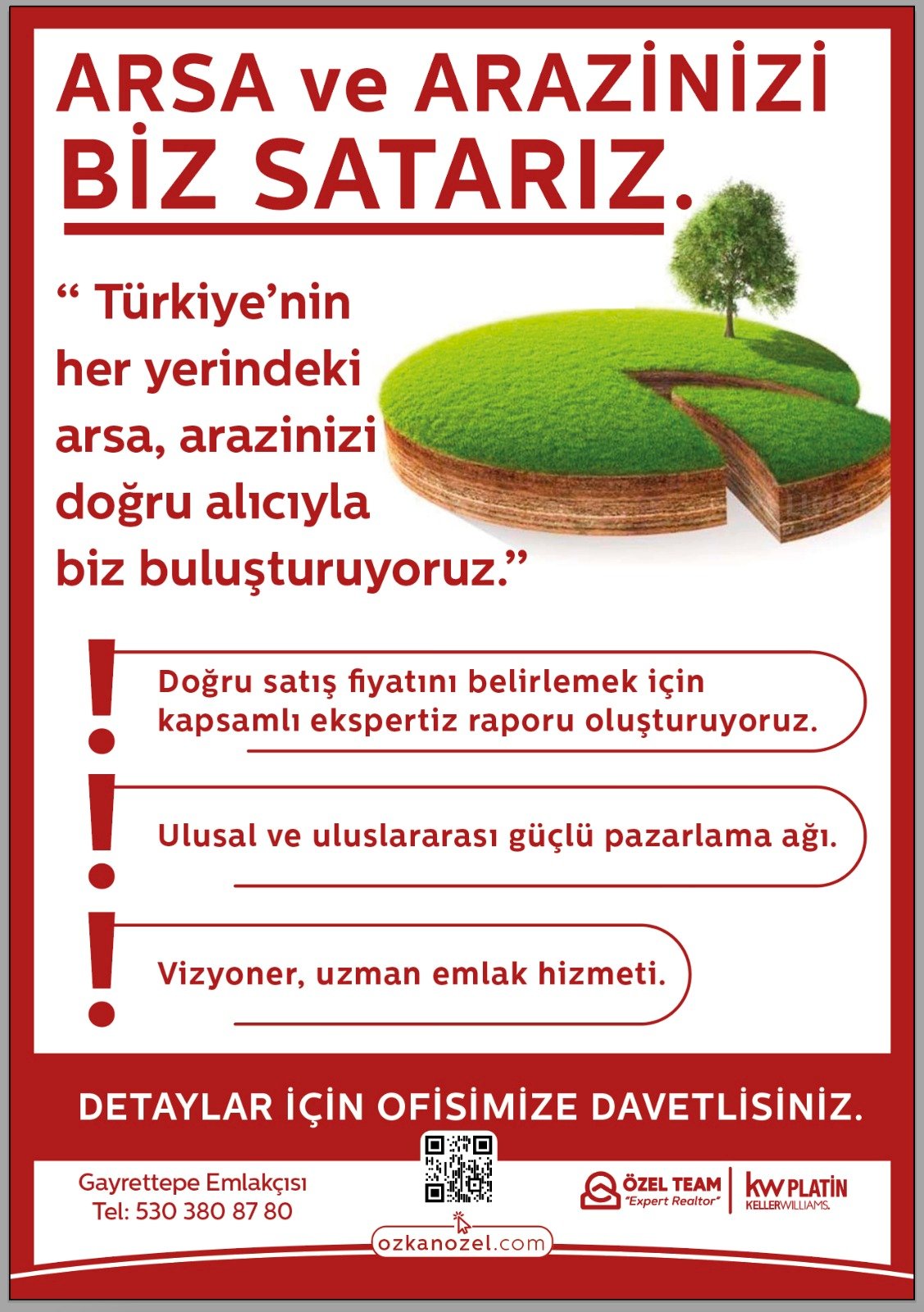 Arsa ve Arazinizi Biz Satarız.
