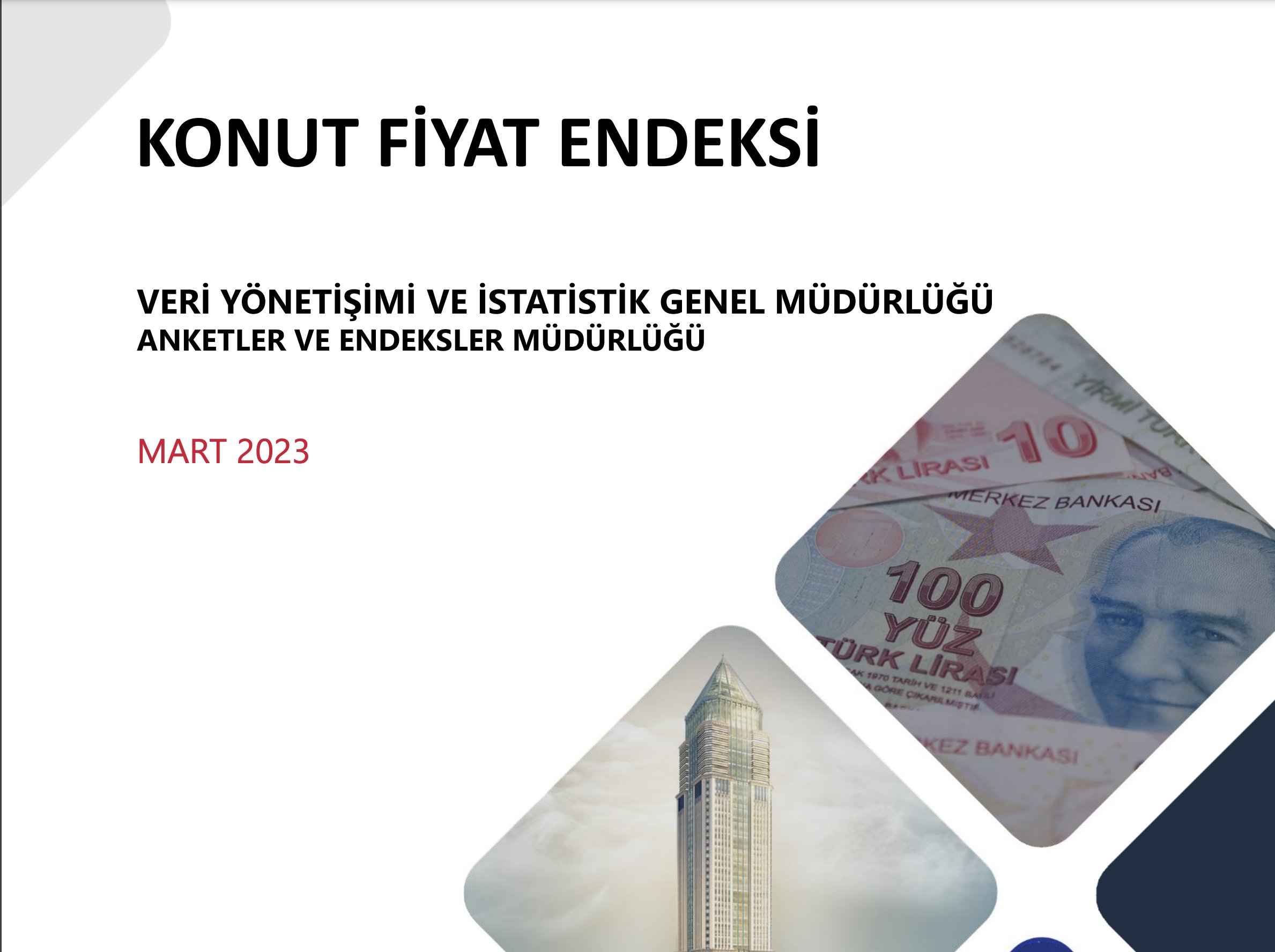 TCMB verilerine göre Mart 2023  İstanbul, Ankara ve İzmir’in Konut Fiyat Endeksleri