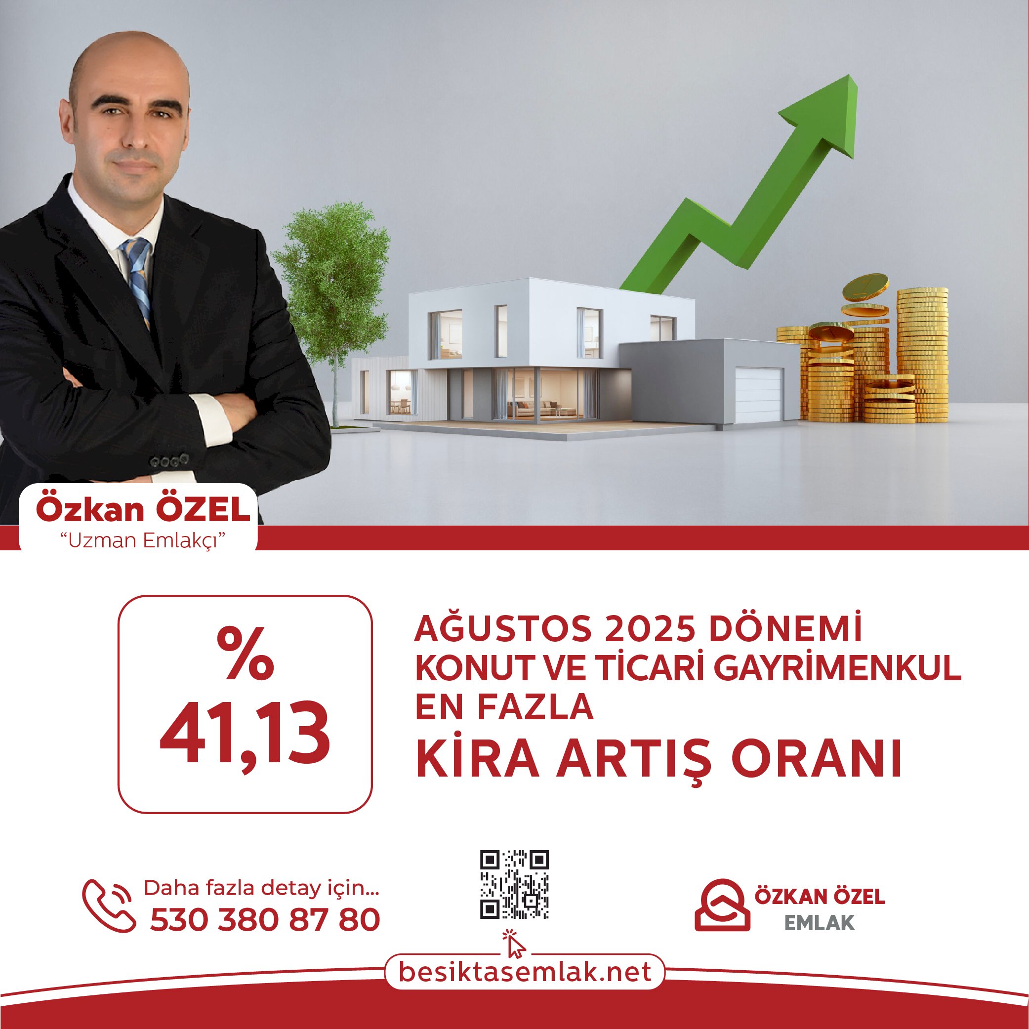 AĞUSTOS 2025 DÖNEMİ KONUT VE TİCARİ GAYRİMENKUL EN FAZLA KİRA ARTIŞ ORANI