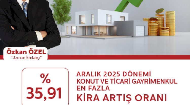 ARALIK 2025 DÖNEMİ KONUT VE TİCARİ GAYRİMENKUL EN FAZLA KİRA ARTIŞ ORANI